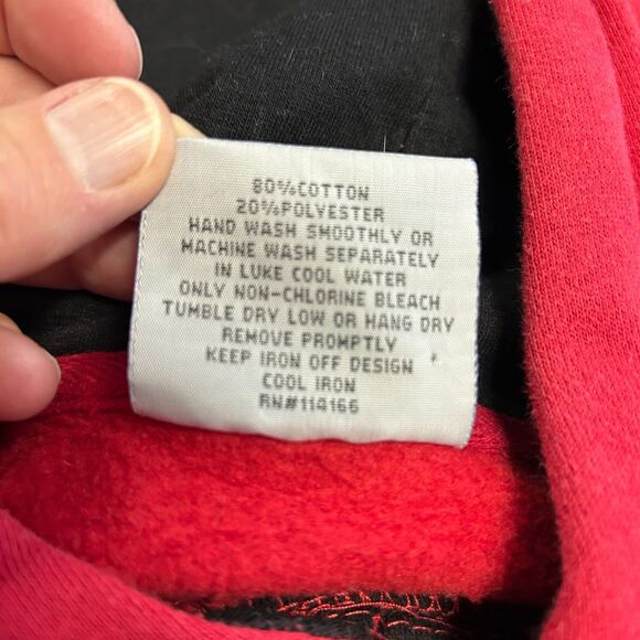 Wisconsin Badgers Campus Heritage Red Embroidered Pullover Hoodie Size M - Picture 11 of 13